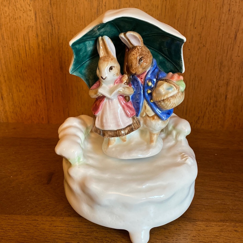 Rabbits in the Snow music box